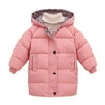 thumbnail image 1 of Baby Boy Girl Winter Down Coats Long Lightweight Hooded Thick Warm Winter Coat Casual Padded Jacket with Pockets Toddler Winter Clothes for Toddler Baby Boys Girls 5T, 1 of 2
