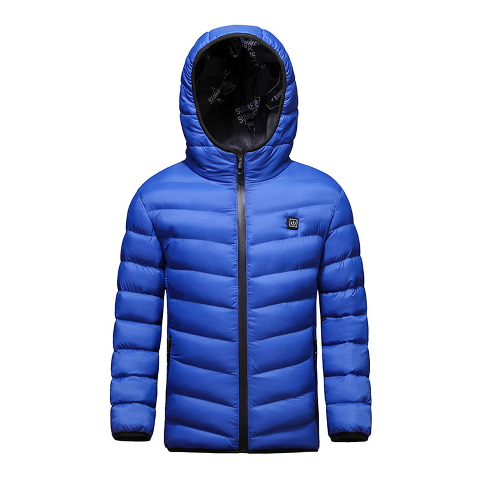 Kids Winter Coats Boys Girls Heating Jacket Solid Long Sleeve Winter ...