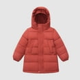 thumbnail image 1 of Kids Winter Coats for Boys,Kids Puffer Coat with Pocket Zip up Hooded Coat Solid Color Long Sleeve Thick Warm Snow Hoodie Outwear Boys Winter Coat Size 5-6 Years, 1 of 3