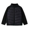 thumbnail image 1 of Kids Winter Coats,Boys Puffer Coat Zip Up Jacket Black Puffer Coat Solid Long Sleeve Windproof Toddler Jacket Boys Winter Coat Size 3-4 Years, 1 of 3