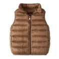 thumbnail image 1 of Kids Winter Coats Children's Lightweight Wear Boys And Girls Autumn And Winter Hooded Thermal Vest Coat Jacket Coffee, 3-4 Years / 110, 1 of 3
