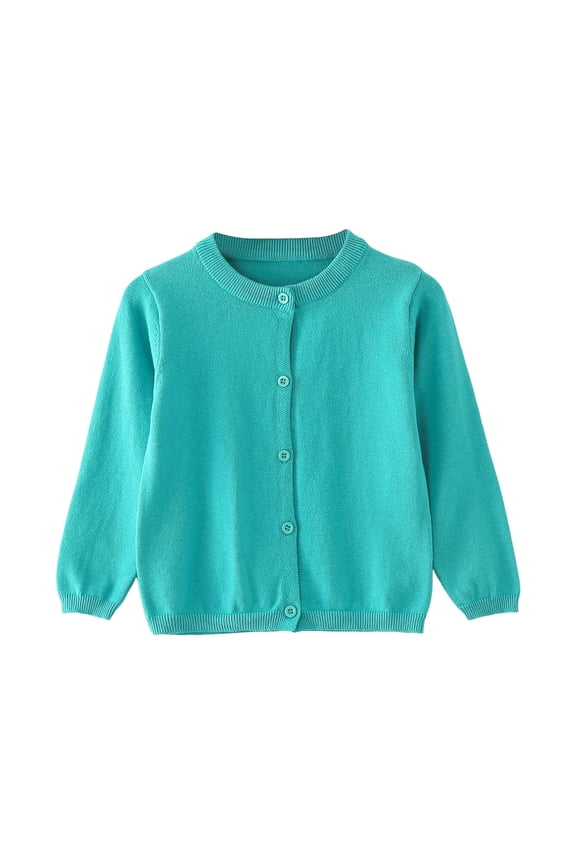 Kids Winter Coats Girls' Cardigan Sweater Long Sleeve V Neck Button Down Cute Knit Cardigan Fall Preppy Clothes