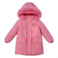 thumbnail image 1 of Kids Winter Coats Hooded Puffer Jacket Kids Girls Red Jacket Full-Zip Long Sleeve Waterproof Kids Thicken Jacket Girls Winter Coats Size 4-5 Years, 1 of 9