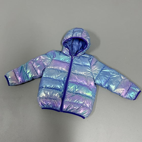 Kids Winter Coats Lightweight Puffer Padded Jacket Waterproof Windproof Thermal Insulation Outerwear Warm Coat Shiny Outerwear