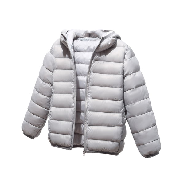 Kids Winter Coats Size 7 8 Zip Up Girls' Outerwear Jackets & Coats 10-12 Solid Color Windbreaker with Hood Warm Coat Lightweight Jackets Size 6 Chamarras Para NiñAs