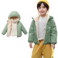 thumbnail image 1 of Kids Winter Coats for Boys Boys Puffer Jacket Zip up Long Sleeve Windproof Jacket Outwear Warm Hooded Outdoor Coats 5-6 Years Jacket, 1 of 4