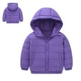 thumbnail image 1 of Kids Winter Coats with Hooded Puffer Jacket Boys Boys Purple Jacket Zipper Long Sleeve Thicken Waterproof Jacket Kids Jacket for Kids 7-8 Years, 1 of 4