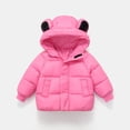 thumbnail image 1 of Kids Winter Down Coat Adorable Bear Ears with Hoods Zipper Windproof Down Coats Kids Girl Winter Clothes 4-5 Years, 1 of 3