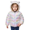 thumbnail image 1 of Kids Winter Down Coat Bear Ears Hooded Jacket Long Sleeve Light Down Coats Kids Girl Winter Clothes 3-4 Years, 1 of 5