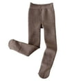 thumbnail image 1 of Kids Winter Footed Leggings Thermal Tights Pants â Solid Color Lined Fabric with Warm Stretch Design, Cozy Base Layer for Cold Weather Everyday Wear Age 3-15, 1 of 3