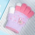 thumbnail image 1 of Kids Winter Gloves, Childrens Woolen Gloves For Boys And Girls In Winter Warm And Cold For Babies Knitted Crystal Yarn Star Five Finger Gloves, 1 of 1