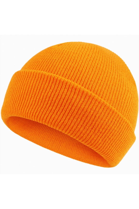 Kids Winter Hat Kids For Fisherman Classic Toddler Hat Cap Autumn Knit Boys Winter Baby Care Ski Hat,One Size,A54-Orange