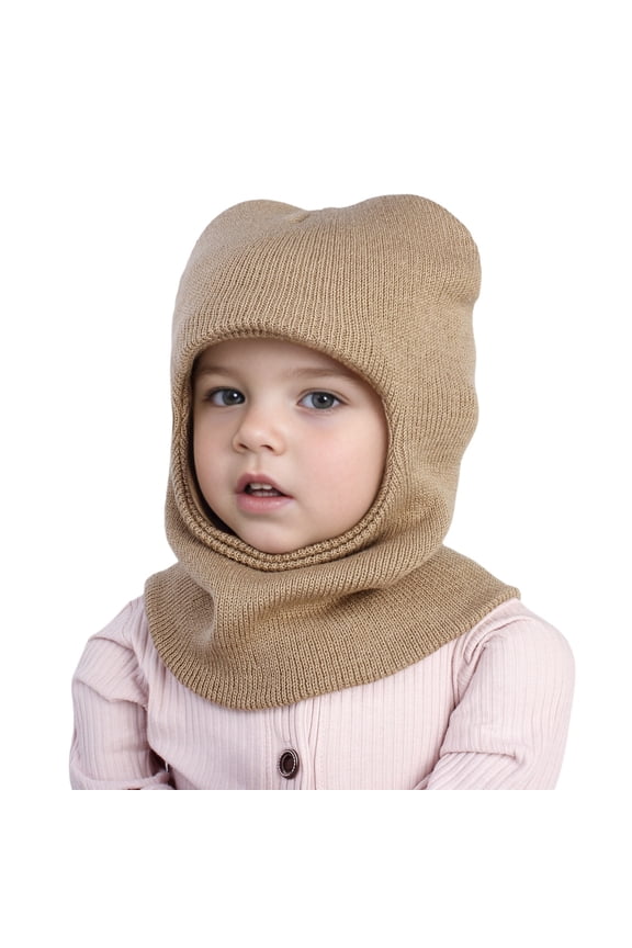 Kids Winter Hat Scarf Set 2 in 1 Toddler Warm Windproof Knit Warm Beanie Hat for Snow Toddler Winter Hats