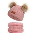 thumbnail image 1 of Kids Winter Hat Scarf Set,Girls Toddler Children Hats Beanie with Pom Knit Neck Warmer Fleece Lined Set Thick Boys Cap, 1 of 1