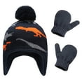 thumbnail image 1 of Kids Winter Hats Girls with Ear Flaps Gloves Set, Warm Beanie Knit Gloves Set Christmas Gift for Ages 4-6 Years Boys and Girls, 1 of 3
