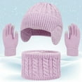thumbnail image 1 of Kids Winter Hats Gloves Scarf Set, Children Beanies Hats Warm Lined Beanie for Ages 2-12 Years Boys Girls, 1 of 6