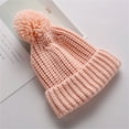 thumbnail image 1 of Kids Winter Hats Knitted Beanie Hat with Pompom Winter Windproof Hat for Boys Girls, 1 of 7