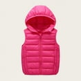 thumbnail image 1 of Kids Winter Hooded Vest Lightweight Quilted Sleeveless Jacket Thermal Waistcoat Zipper Up Jacket for Boys Girls Outdoor Play 3-14Y, 1 of 7