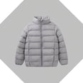 thumbnail image 1 of Kids Winter Jackets for Boys,Kids Puffer Jacket with Pocket Zip Up Grey Puffer Long Sleeve Windproof Kids Down Jacket Boys Size 8-9 Years Winter Coat, 1 of 7