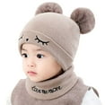 thumbnail image 1 of Kids Winter Knit Beanie Hat & Circle Scarf Set - Warm Neck Warmer and Cap for Boys and Girls, 1 of 8