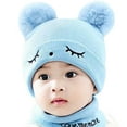 thumbnail image 1 of Kids Winter Knit Beanie Hat & Circle Scarf Set - Warm Neck Warmer and Cap for Boys and Girls, 1 of 8