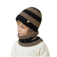thumbnail image 1 of Kids Winter Knitted Hat and Fleece Neck Warmer Scarf Set for Boys Girls Age 1-11 Years, 1 of 4