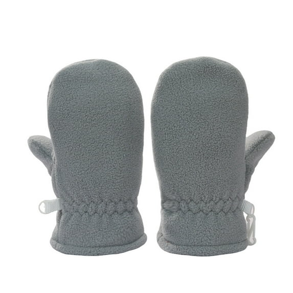 Kids Winter Mittens Soft Baby Toddler Winter Thermal Mittens Solid Color Enhanced Warmth Cold Weather Outdoor Play Handwear for Unisex Kids Boys Mittens Grey 3 Years-4 Years