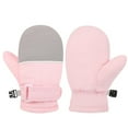 thumbnail image 1 of Kids Winter Mittens Winter Unisex Toddler Baby Ski Mittens Solid Color Warm Thermal Snow Gloves Soft Cold Weather Outdoor Play Handwear for Boys Girls Girls Mittens Pink 6 Months-24 Months, 1 of 2