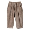 thumbnail image 1 of Kids Winter Pants, Boys Corduroy Casual Pants Classic Straight Leg Design Comfortable Soft Fabric For Everyday Play,Sweatpants Wide Leg,Size:9-10 Years, 1 of 6