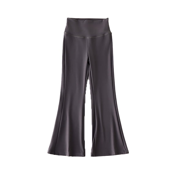 Kids Winter Pants, Girls High Waist Yoga Pants Korean Style Hem Flared Leggings For Kids Stretchy Soft Comfortable Workout Bottoms,Size:3-4 Years
