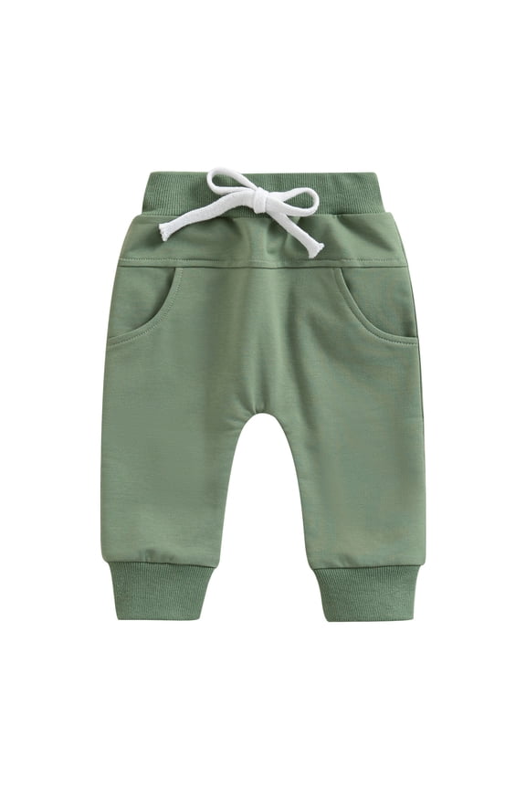 Kids Winter Pants, Kids Solid Color Casual Pants For Girls And Boys Comfortable Everyday Trousers With Elastic Waist Playful Design,Size:6-12 Months