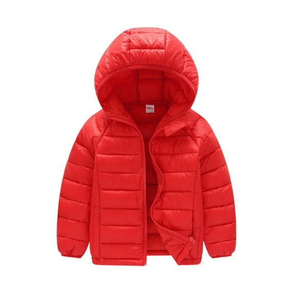 Kids Winter Puffer Jackets with Hooded Fleece Lined Coat Thick Snowsuit Outerwear for Toddler Boys Girls