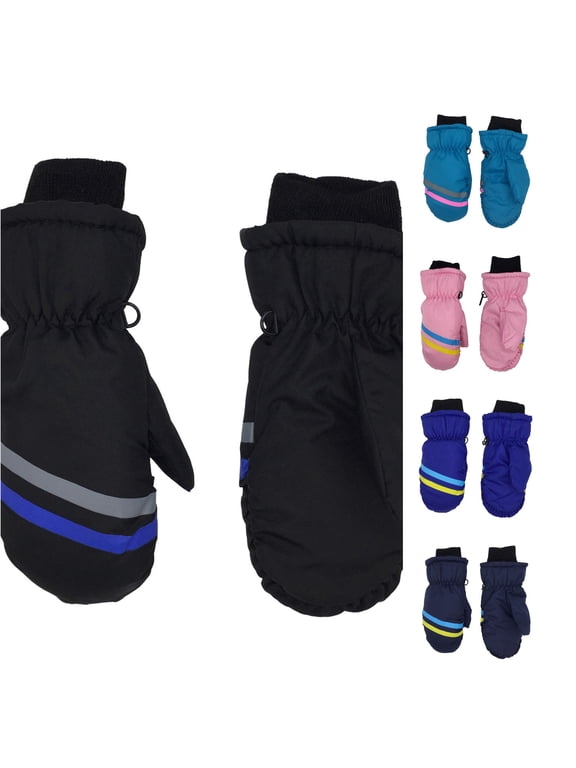 Kids Winter Ski Gloves Waterproof Warm Mittens for Boys and Girls 3-12 Years