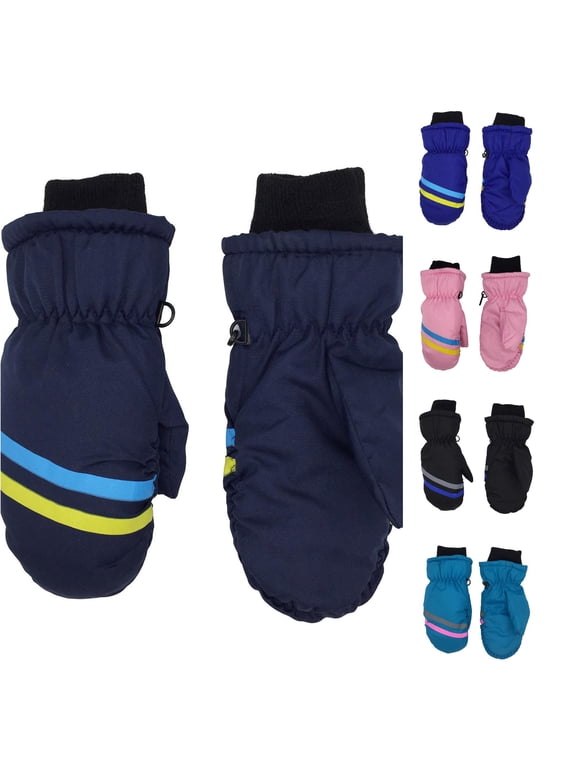 Kids Winter Ski Gloves Waterproof Warm Mittens for Boys and Girls 3-12 Years