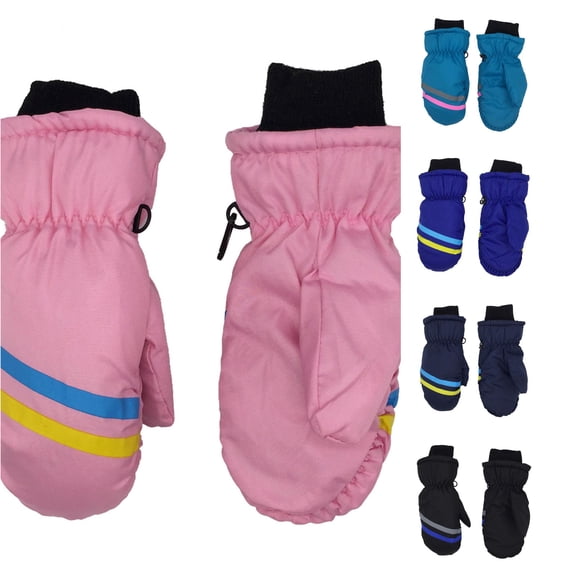 Kids Winter Ski Gloves Waterproof Warm Mittens for Boys and Girls 3-12 Years