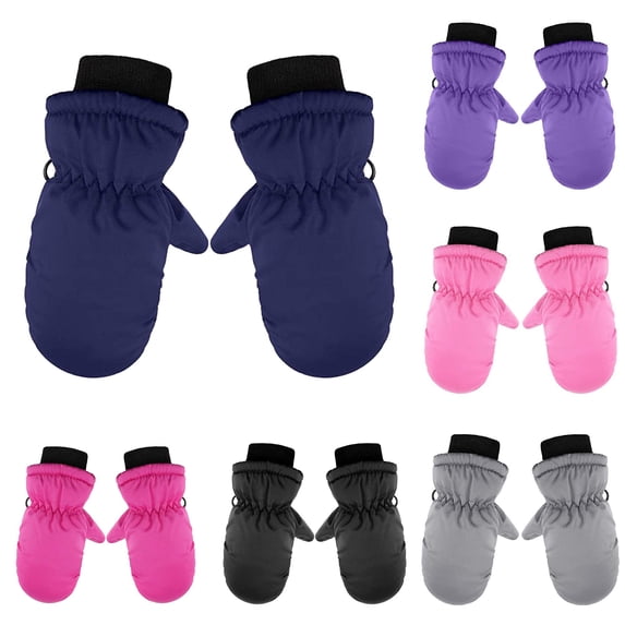 Kids Winter Ski Mittens Waterproof Warm Gloves for Boys and Girls 3-8 Years