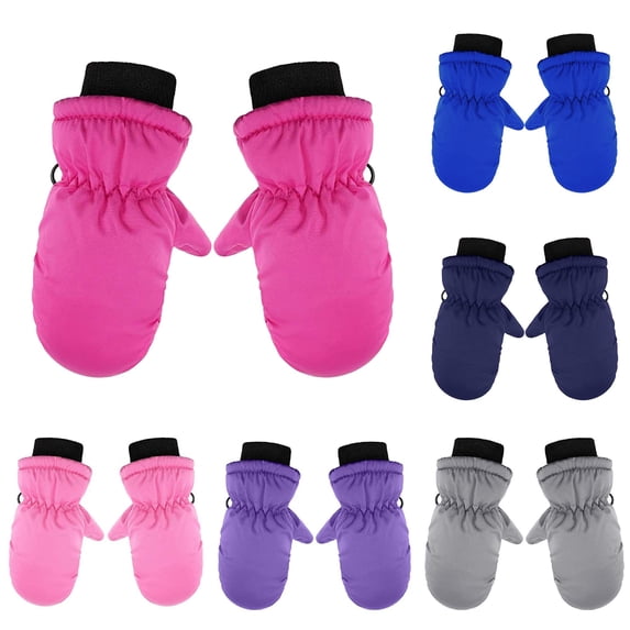 Kids Winter Ski Mittens Waterproof Warm Gloves for Boys and Girls 3-8 Years