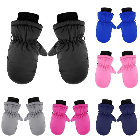 Kids Winter Ski Mittens Waterproof Warm Gloves for Boys and Girls 3-8 Years