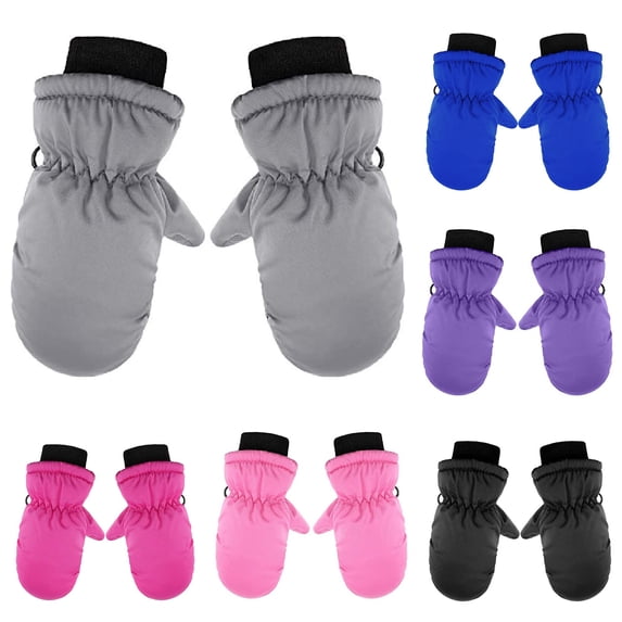 Kids Winter Ski Mittens Waterproof Warm Gloves for Boys and Girls 3-8 Years