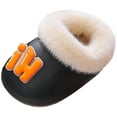 thumbnail image 1 of Kids Winter Slippers Cute Cartoon Furry Lined Clogs Waterproof Nonslip Boys Girls Garden Shoes Lightweight Slip on Slides Shoes Black 9 Toddler, 1 of 3