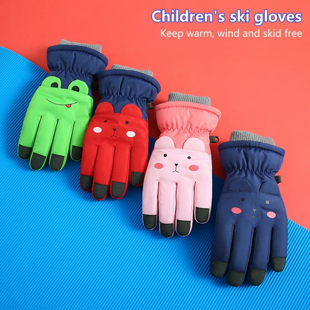 Kids Winter Snow Mittens Waterproof Warm Ski Gloves Unisex Gloves for