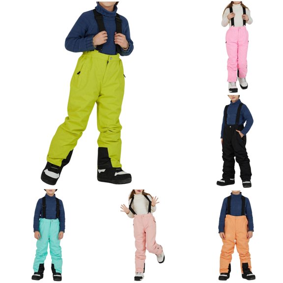 Kids Winter Snow Pants Waterproof Warm Ski Snowboard Trousers for Boys and Girls
