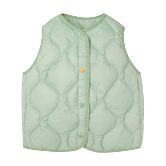 Kids Winter Snow Puffer Down Vest Sleeveless Jacket Warm Lined Cute High Neck Vest Warm Jacket Cute Outerwear With Pockets Fall Winter Outfit Outwear for Little Boys Girls 6T