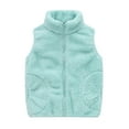 thumbnail image 1 of Kids Winter Snow Puffer Down Vest Sleeveless Jacket Zip Up Padded Vest Cute High Neck Vest Warm Jacket Cute Outerwear With Pockets Fall Winter Clothes for Toddler Kids Size 9-10, 1 of 5