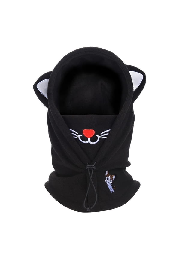 Kids Winter Thermal Fleece Balaclava, Novelty Animal Face Cover Ski Mask, Multifunctional Windproof Adjustable Warm Fleece Hat Cap Hood Neck Warmer Scarf for Boys Girls Cycling Outdoor Sports