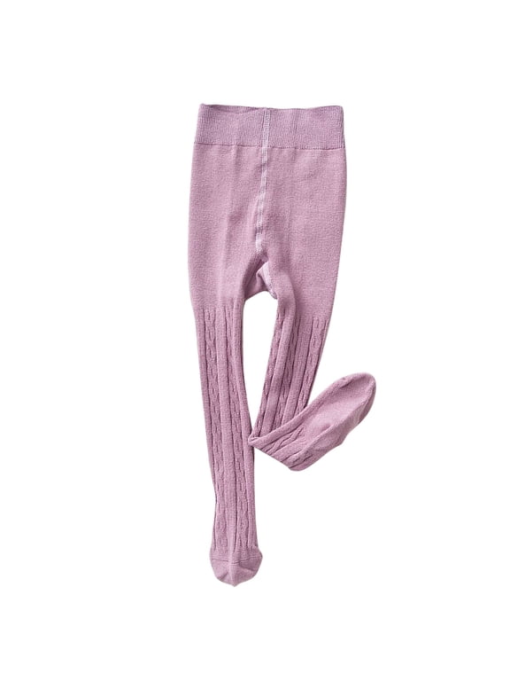 Kids Winter Tights Thick Solid Leggings Warm Stockings for Girls
