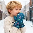 thumbnail image 1 of Kids Winter Warm Gloves, Thick Fleece Lined Waterproof Polyester Ski Gloves for Babies Toddlers and Children Cold Weather Protection, 1 of 5