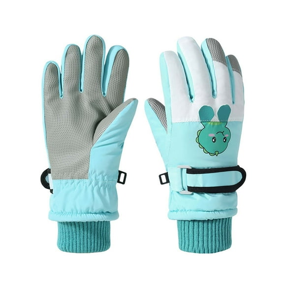 Kids Winter Warm Gloves Waterproof 4-9 Years Toddler Kids Boys Girls Gloves Winter Outdoor Windproof Warm Lock Temperature Ski Gloves on Clearance
