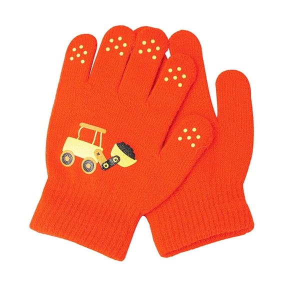 Kids Winter Warm Gloves Waterproof Childrens Gloves Small Car Excavators Cute Gloves Warm And Versatile Gloves on Clearance
