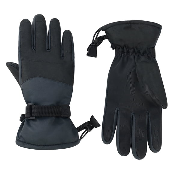 Kids Winter Warm Gloves Waterproof Ski Gloves Snow Thermal Gloves for Outdoor Sports Cold Weather Thick Warm Gloves for Boys and Girls Black M